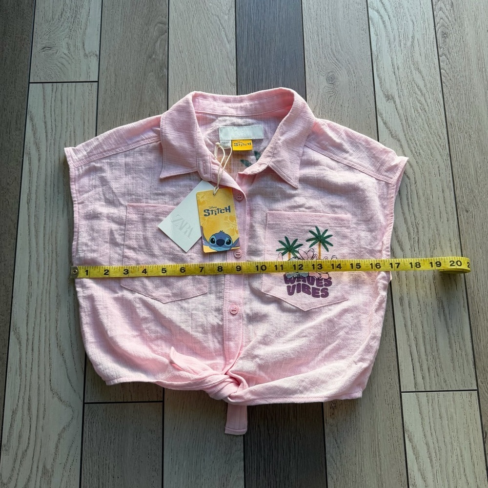 ZARA LILO & STITCH © DISNEY KNOTTED SHIRT - Picture 12 of 12